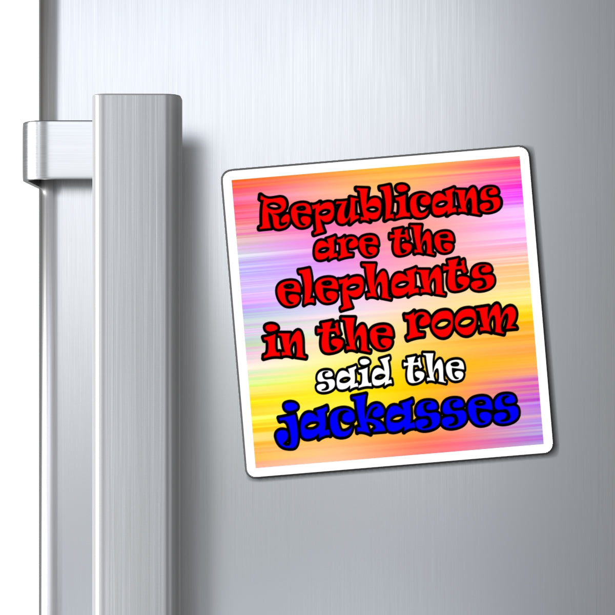 donkeys and elephants - Magnets - (color blur)