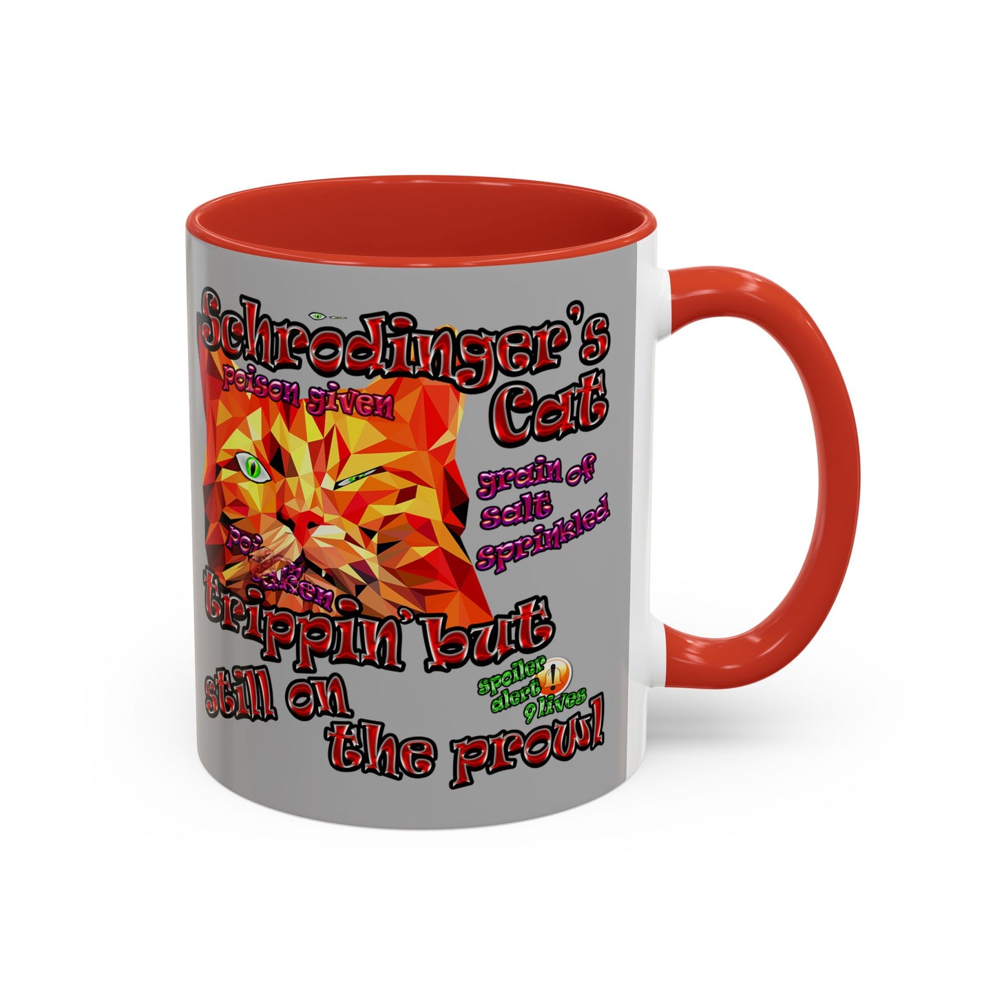 schrodinger's cat - Accent Mug (light grey)