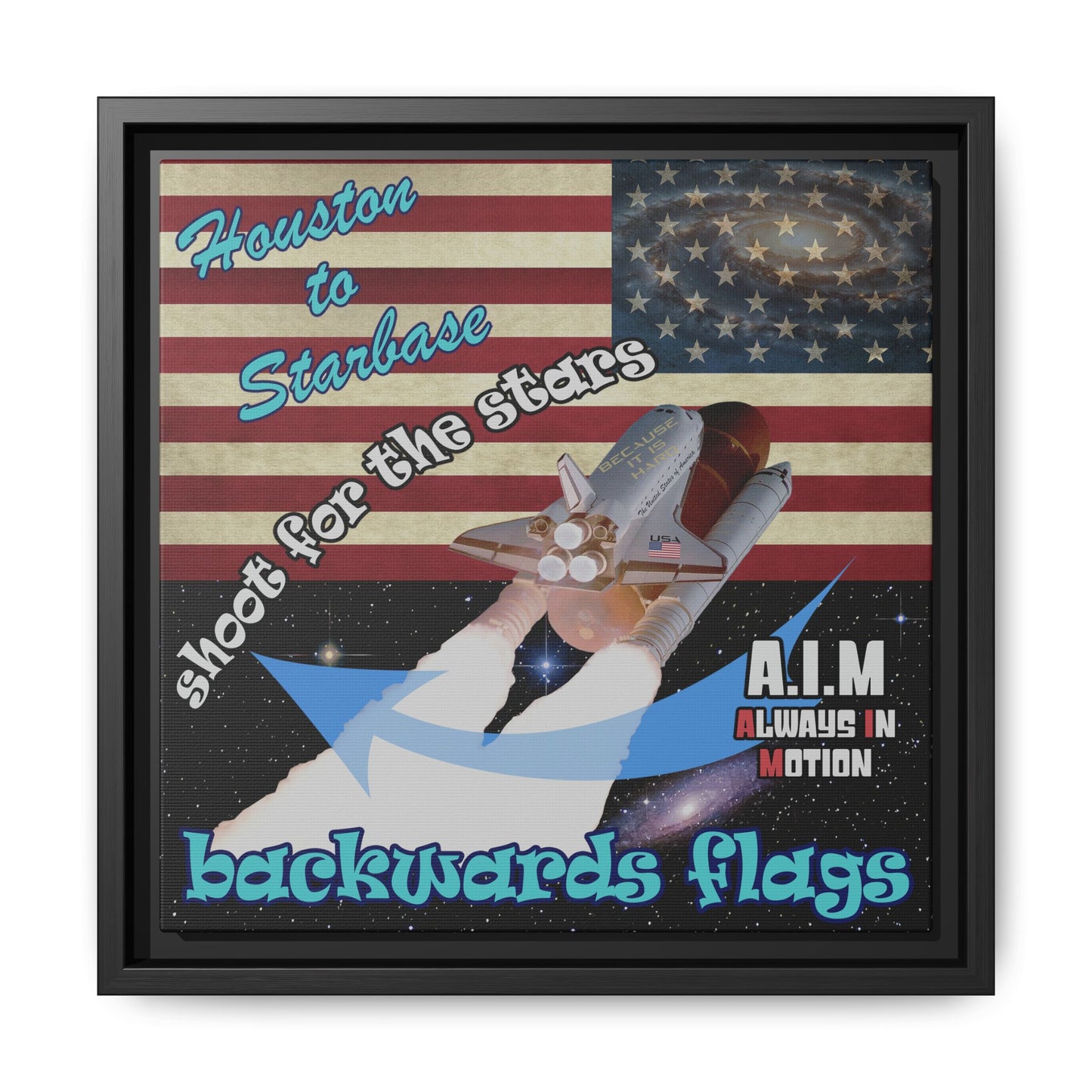 shoot for the stars - framed canvas art