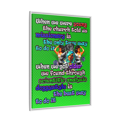 doggystyle - framed canvas art (logo green)
