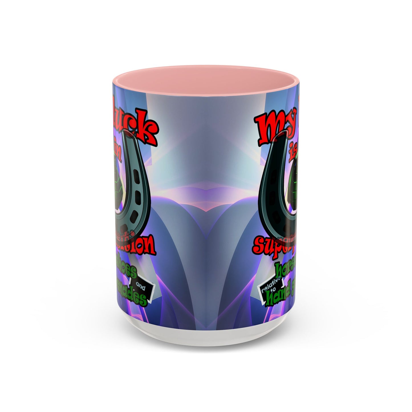 my luck - Accent Mug (grey-pink wave)