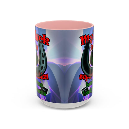 my luck - Accent Mug (grey-pink wave)