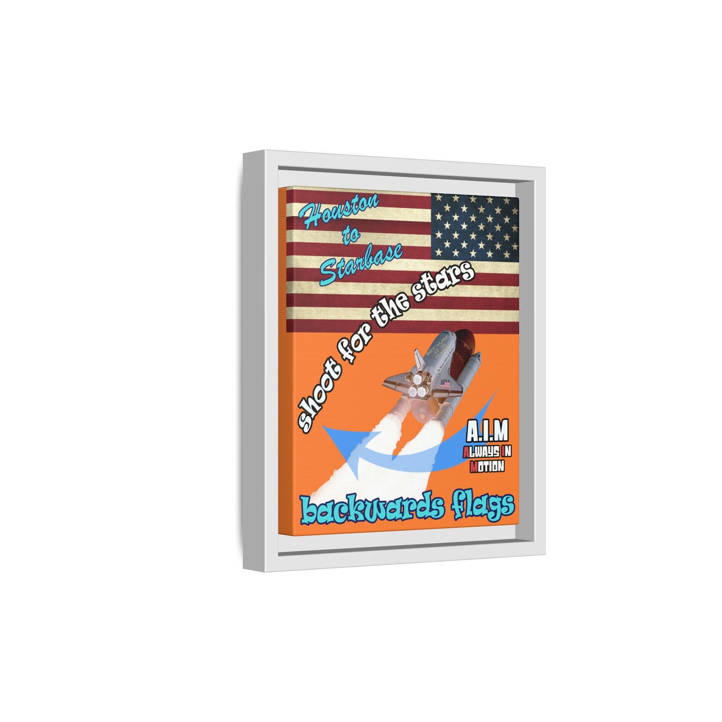 shoot for the stars - framed canvas art (crusta)