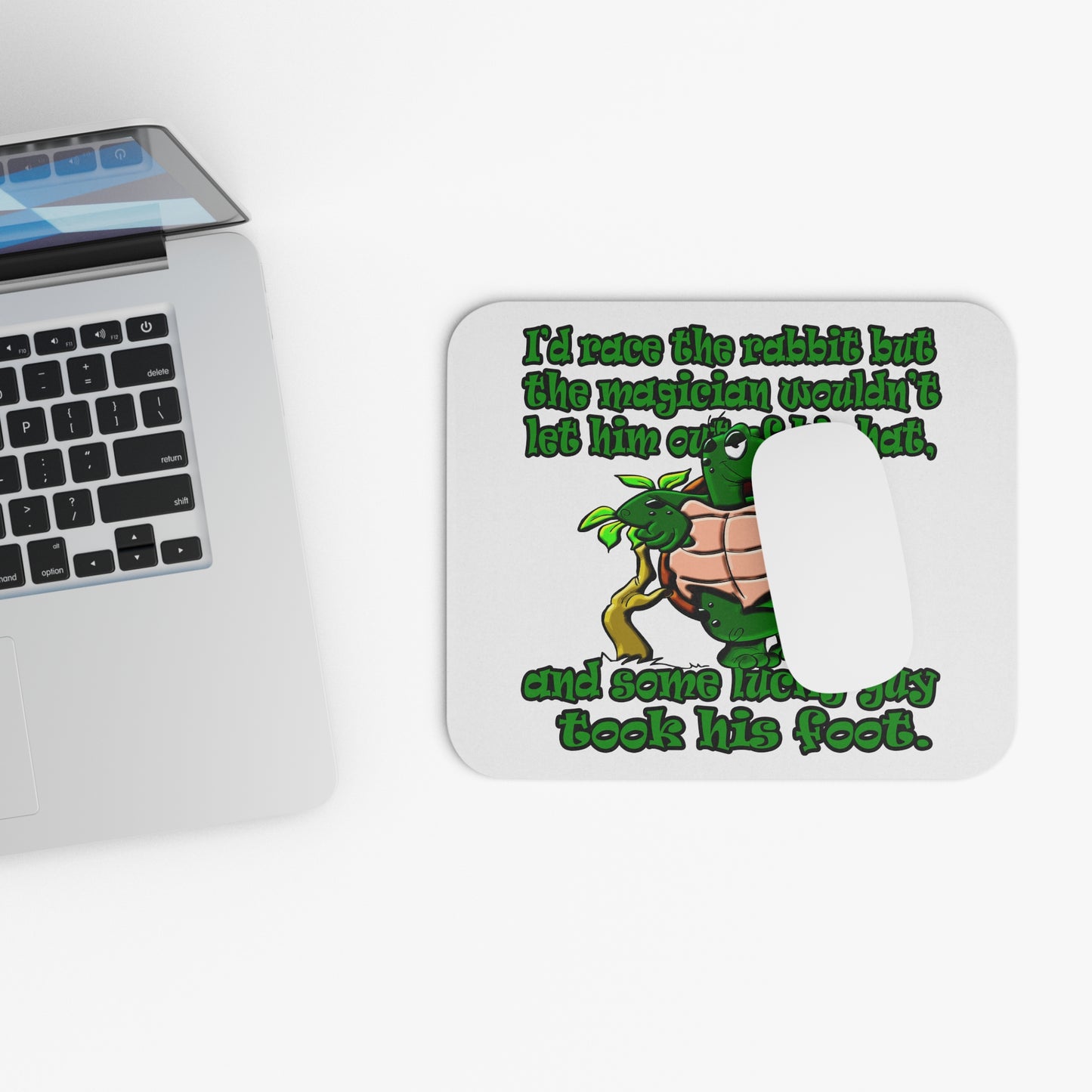 turtle race - Mouse Pad (Rectangle) (white)