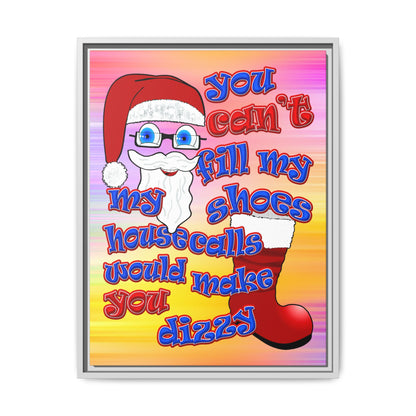 santa's shoes - framed canvas art (color blur)