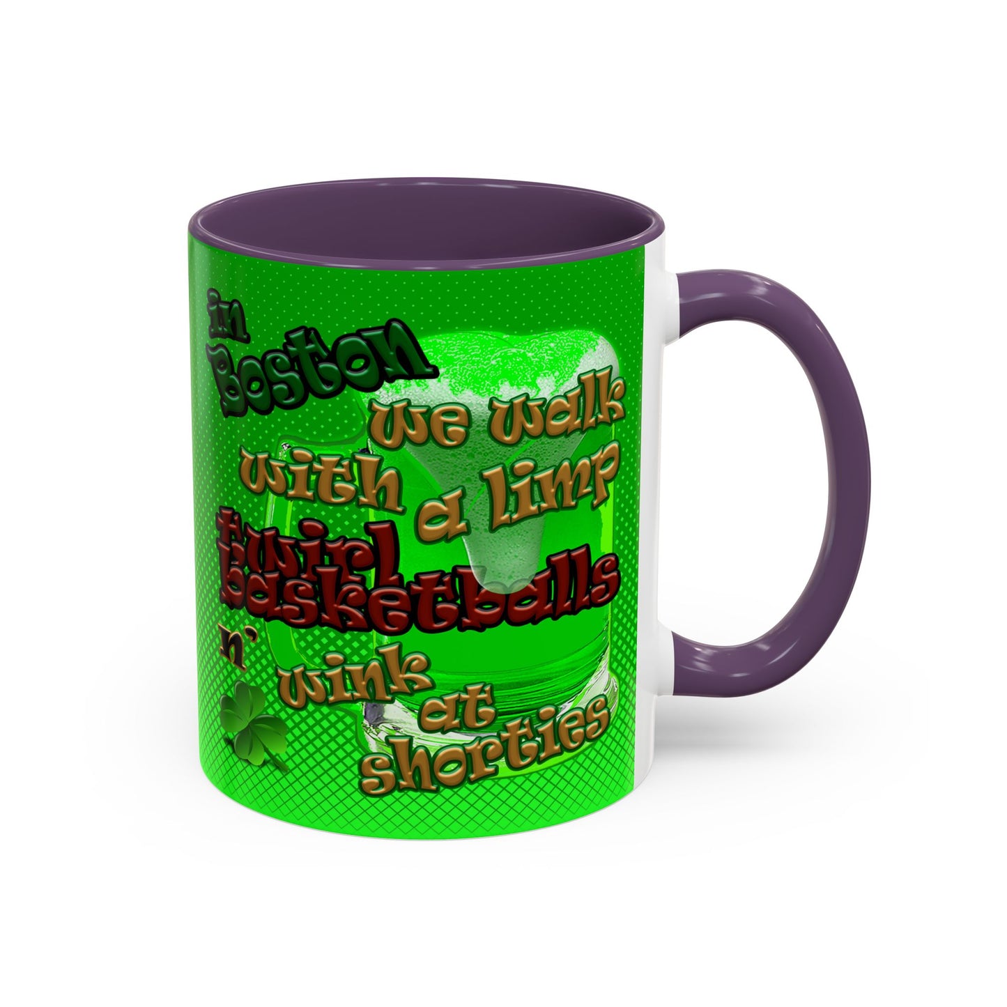celtics logo - Accent Mug (logo green)