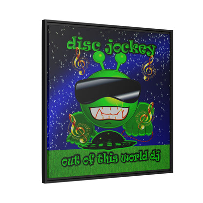 disc jockey - framed canvas art ('snoops' background)