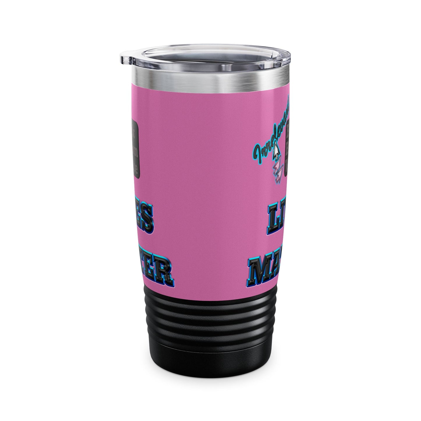 irrelevant - Ringneck Tumbler, 20oz (light pink)