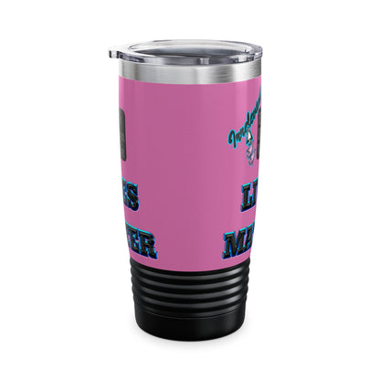 irrelevant - Ringneck Tumbler, 20oz (light pink)