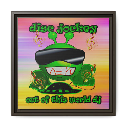 disc jockey - framed canvas art (color blur)