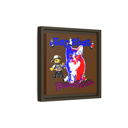tag that - framed canvas art (brown)
