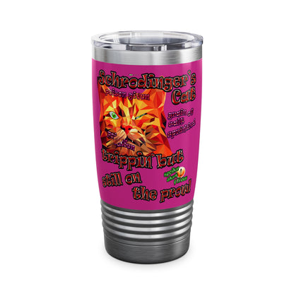 schrodinger's cat - Ringneck Tumbler, 20oz (pink)