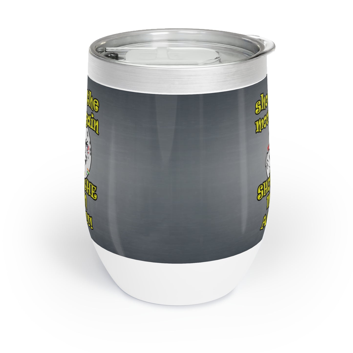 shoot the moon again - Chill Wine Tumbler (grey-light grey)