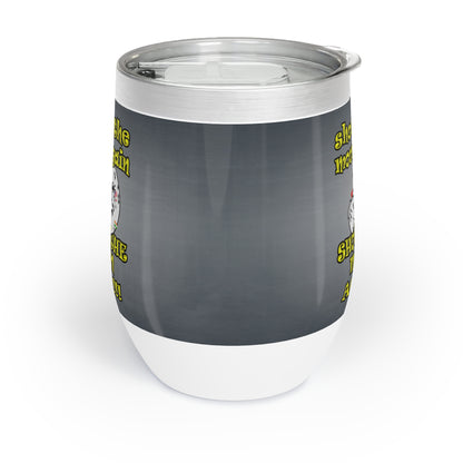 shoot the moon again - Chill Wine Tumbler (grey-light grey)
