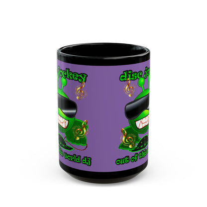 disc jockey - Black Mug (light purple)