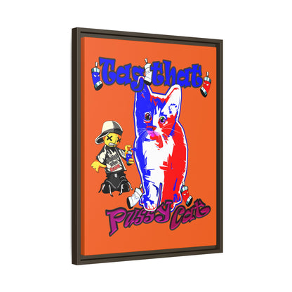 tag that - framed canvas art (orange)
