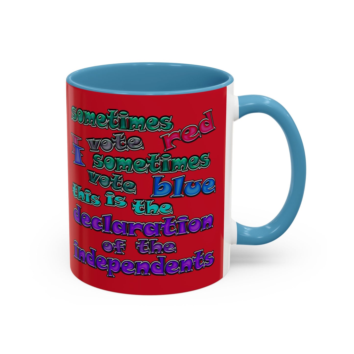 declaration of the independents - Accent Mug (dark red)
