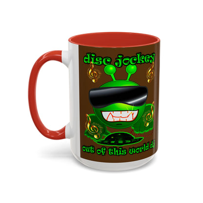 disc jockey - Accent Mug (brown)