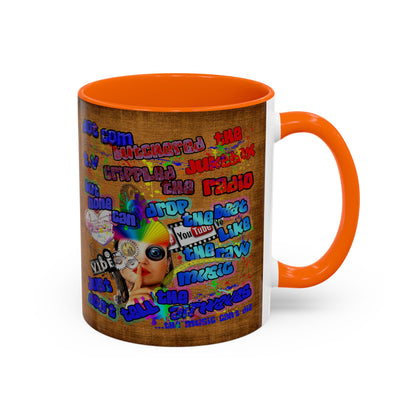 drop the beat - Accent Mug (brown papyrus)