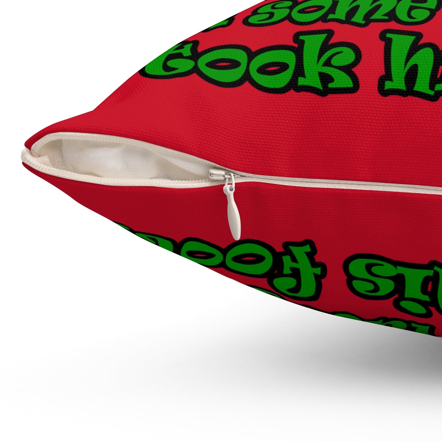 turtle race - Spun Polyester Square Pillow - (dark red)