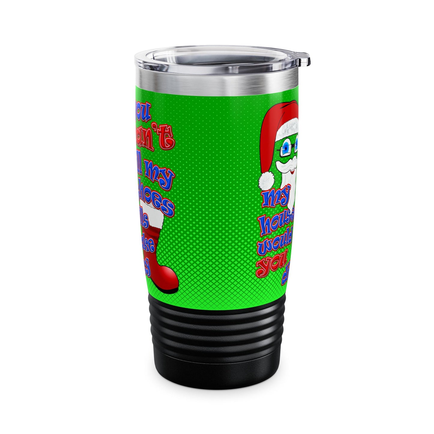 santa's shoes - Ringneck Tumbler, 20oz (logo green)