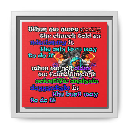 doggystyle - framed canvas art (red)