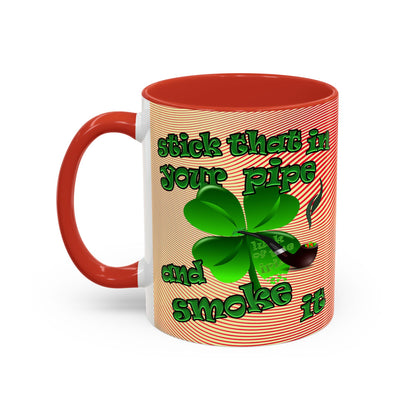 celtics logo - Accent Mug (yellow-orange wave)