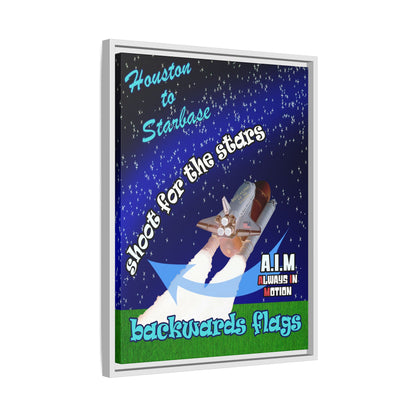 shoot for the stars - framed canvas art ('snoops' background)