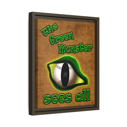 green monster - framed canvas art (brown papyrus)