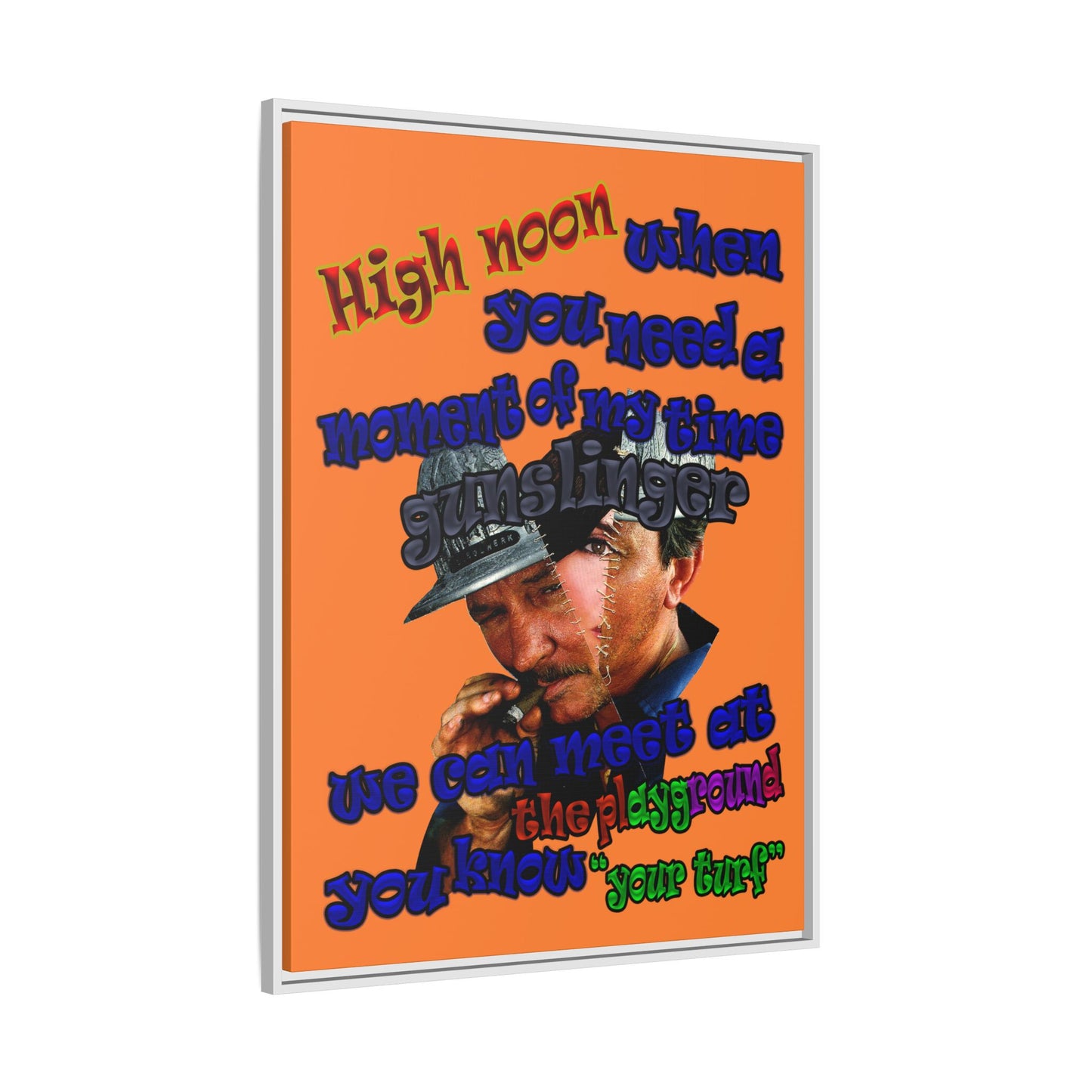 high noon - framed canvas art (crusta)