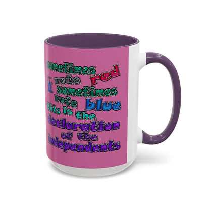 declaration of the independents - Accent Mug (light pink)
