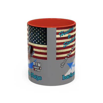 shoot for the stars - Accent Mug (grey)