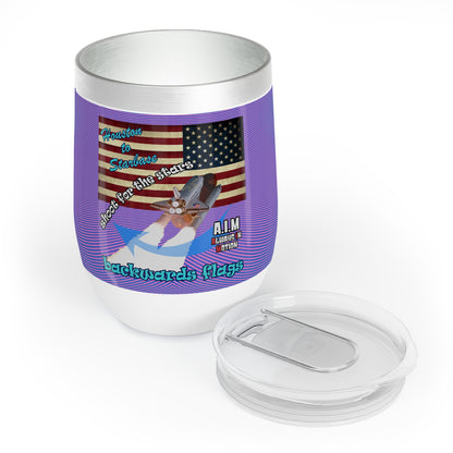shoot for the stars - Chill Wine Tumbler (light blue-purple wave)