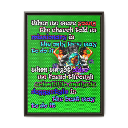 doggystyle - framed canvas art (logo green)