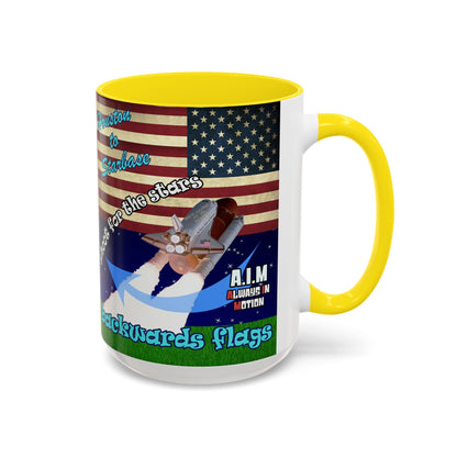 shoot for the stars - Accent Mug ('snoops' background)