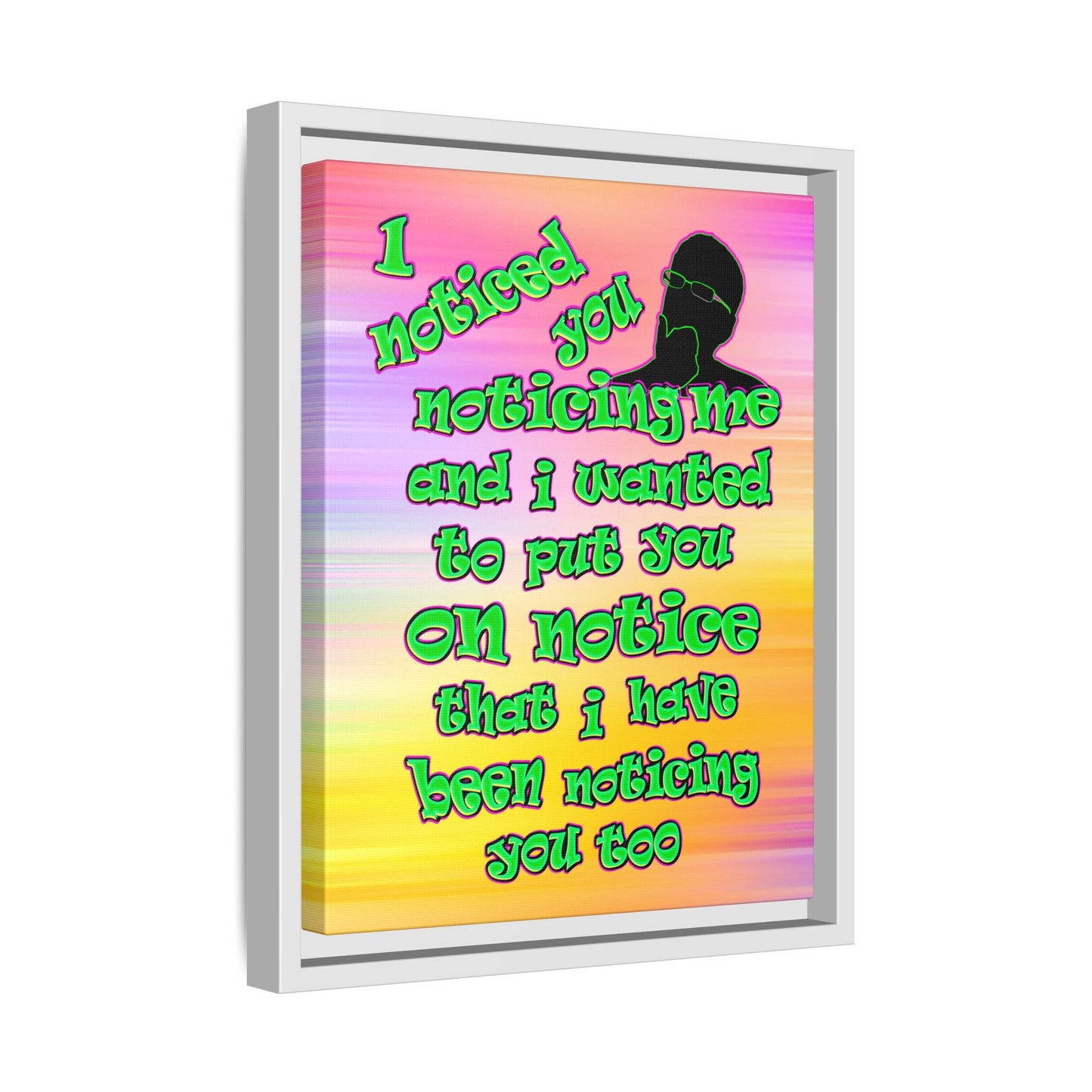 noticed you noticing - framed canvas art (color blur)