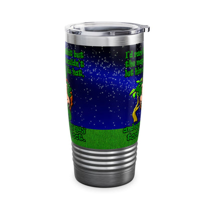 turtle race - Ringneck Tumbler, 20oz ('snoops' background)