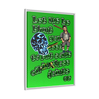 og - framed canvas art (logo green)