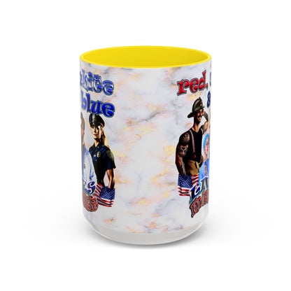 rw&b lives matter - Accent Mug (white marble)