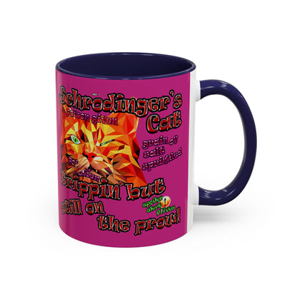 schrodinger's cat - Accent Mug (pink)