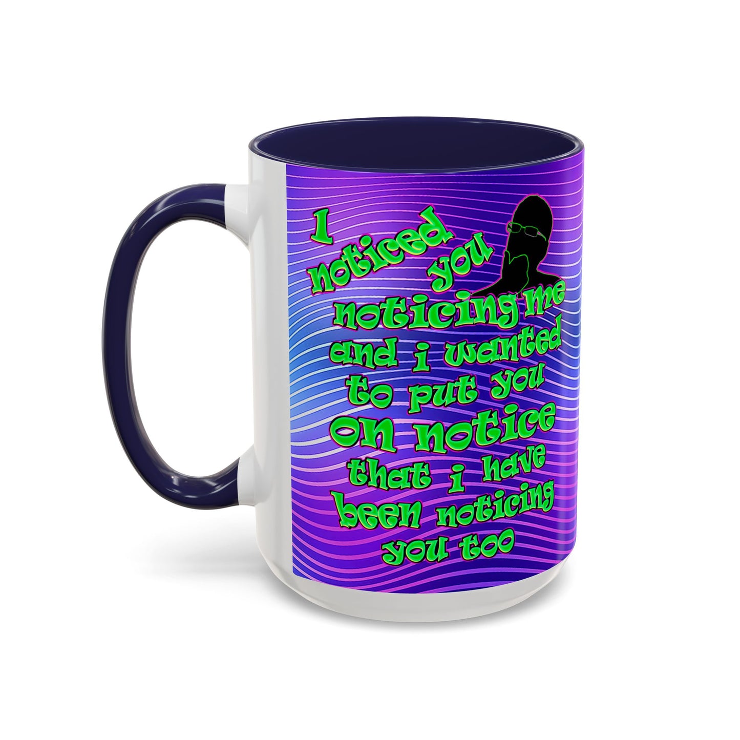 noticed you noticing - Accent Mug (purple wave)