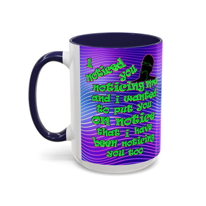 noticed you noticing - Accent Mug (purple wave)