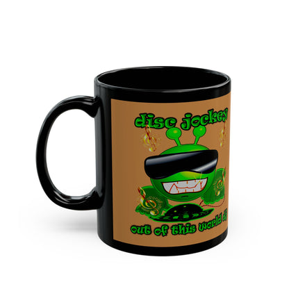 disc jockey - Black Mug (light brown)