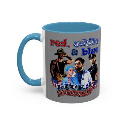 rw&b lives matter - Accent Mug (grey)