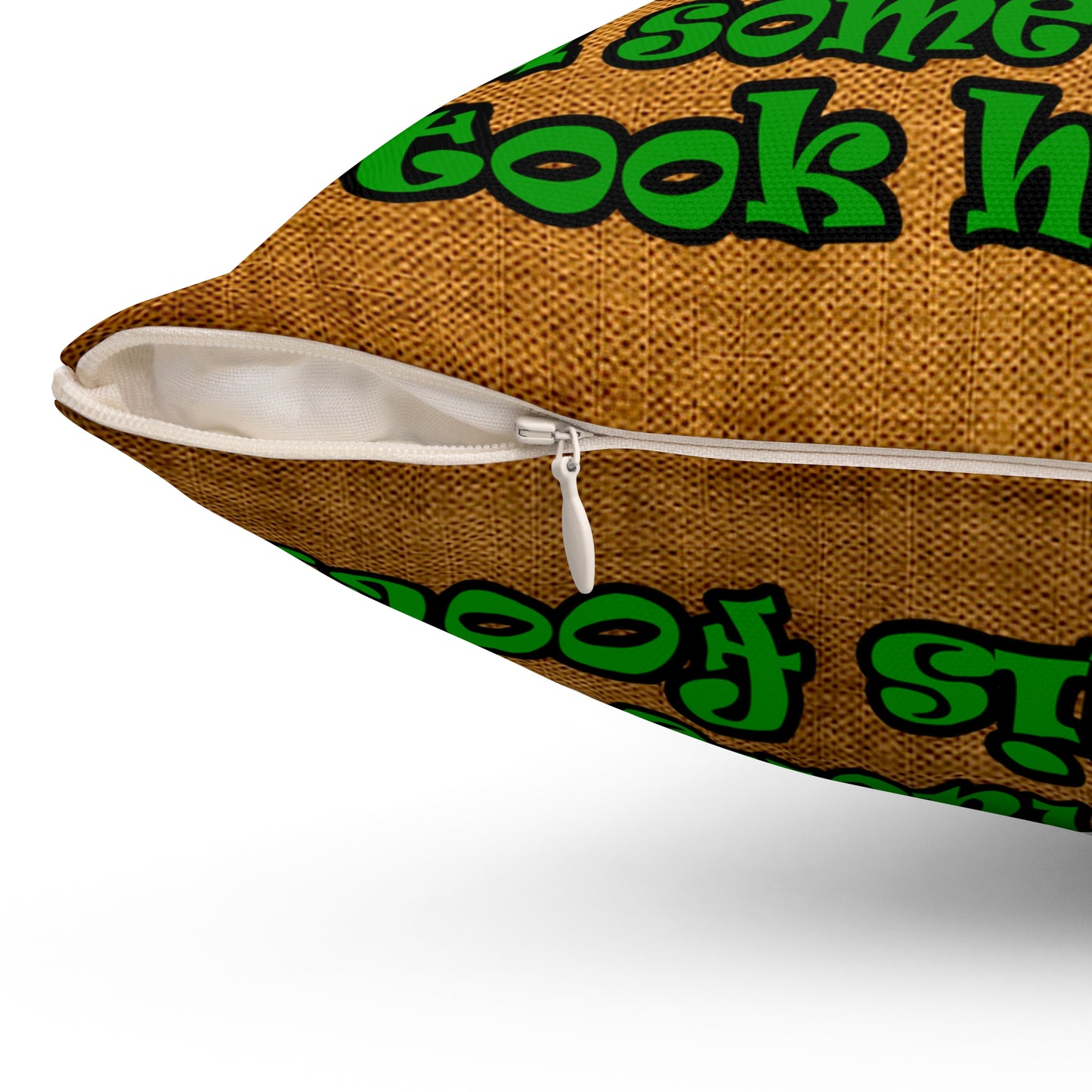 turtle race - Spun Polyester Square Pillow - (dichromatic brown papyrus)