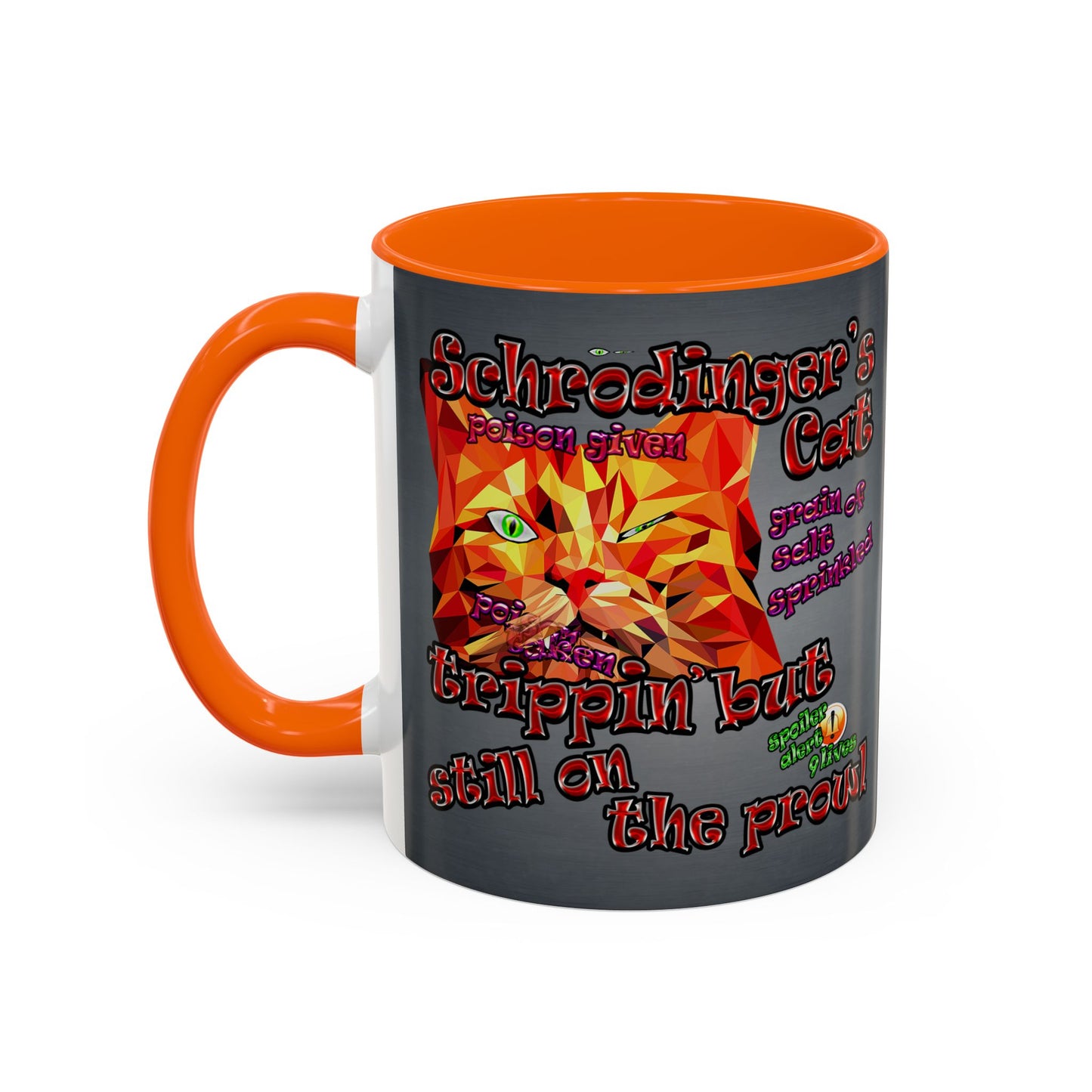 schrodinger's cat - Accent Mug (grey-light grey)