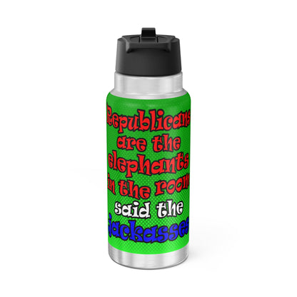 donkeys and elephants - Gator Tumbler, 32oz  (logo green)