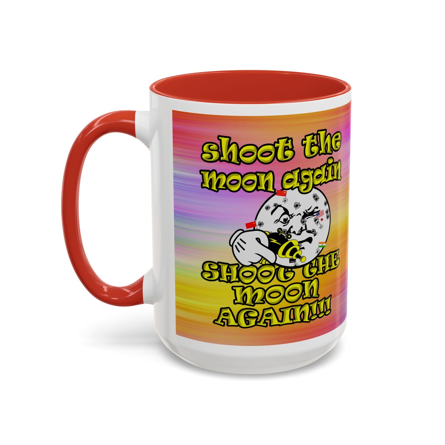 shoot the moon again - Accent Mug (color blur)