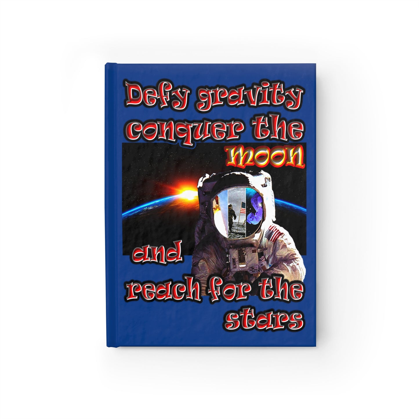 defy conquer reach - journal-blank (dark blue)