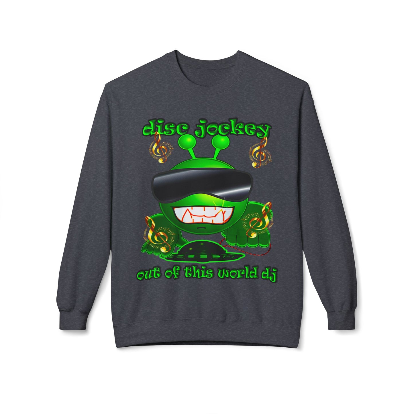 disc jockey - Unisex Midweight Softstyle Fleece Crewneck Sweatshirt